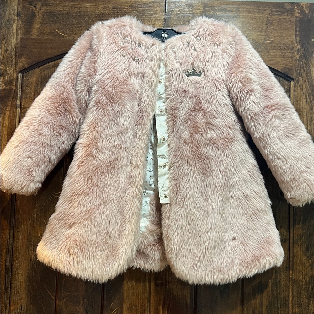 Disney Pink Furry Kids Coat